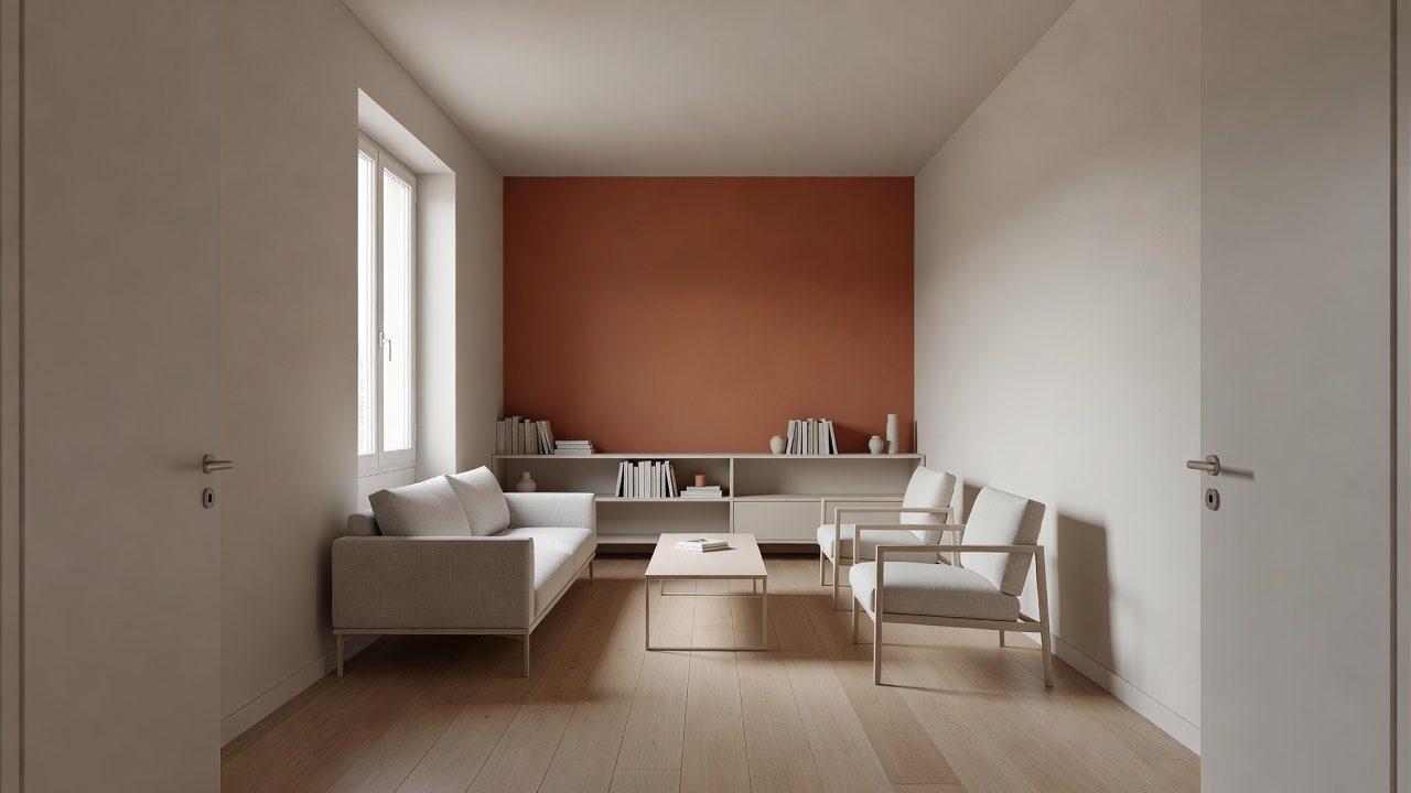 Colores para salones pequeños: tonos claros, pared de acento y luz natural