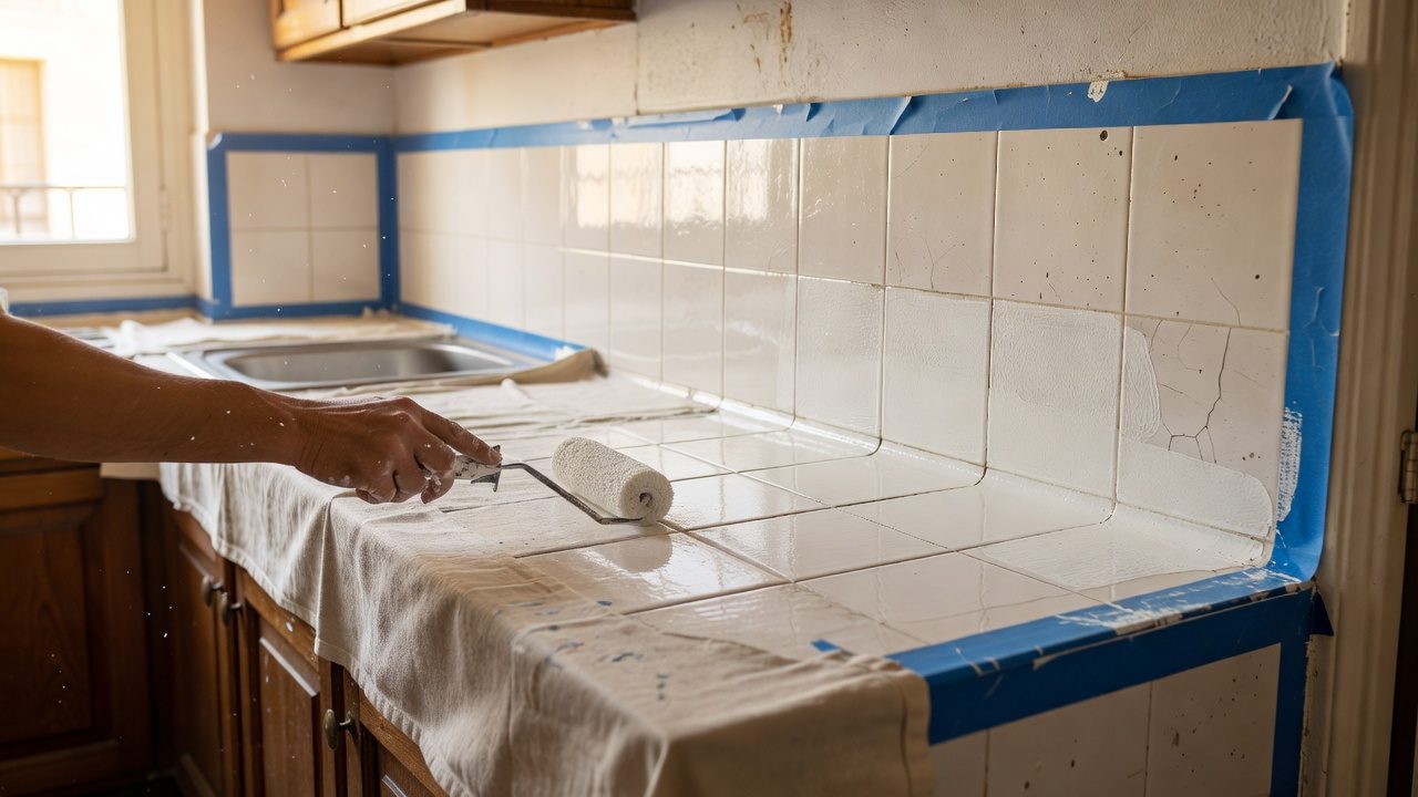 Pintar azulejos de cocina o baño: cuándo funciona y cuándo no