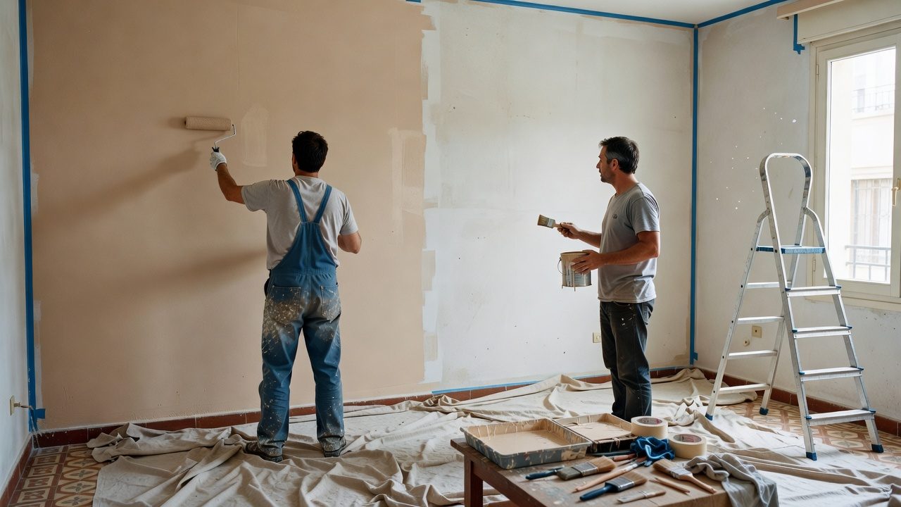 Pintor profesional o hacerlo tú mismo: tiempo, coste, acabado y herramientas